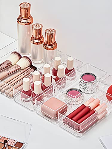 22-Piece Clear Drawer Organizer with Non-Slip Silicone Pads B6679