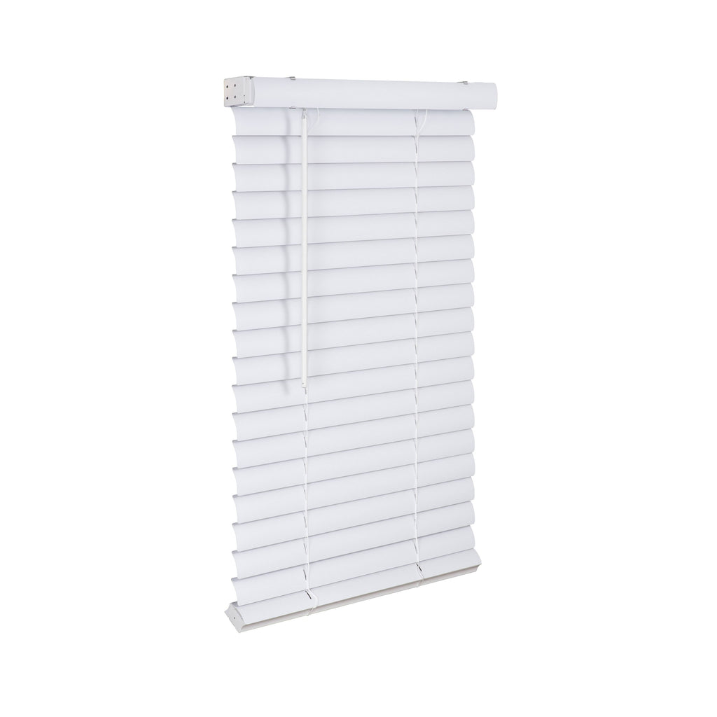 White Cordless Vinyl Mini Blind 27x22 W x 96 L M34721