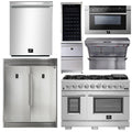 48 Inch Pro Gas Range, Range Hood, Refrigerator, Microwave Drawer, Dishwasher, Wine Cooler V4580