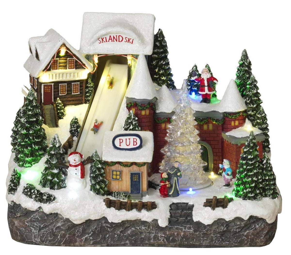 Animated Christmas Winter Ski Village P920441