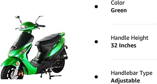 Green 50cc Gas Street Legal Scooter Y58713