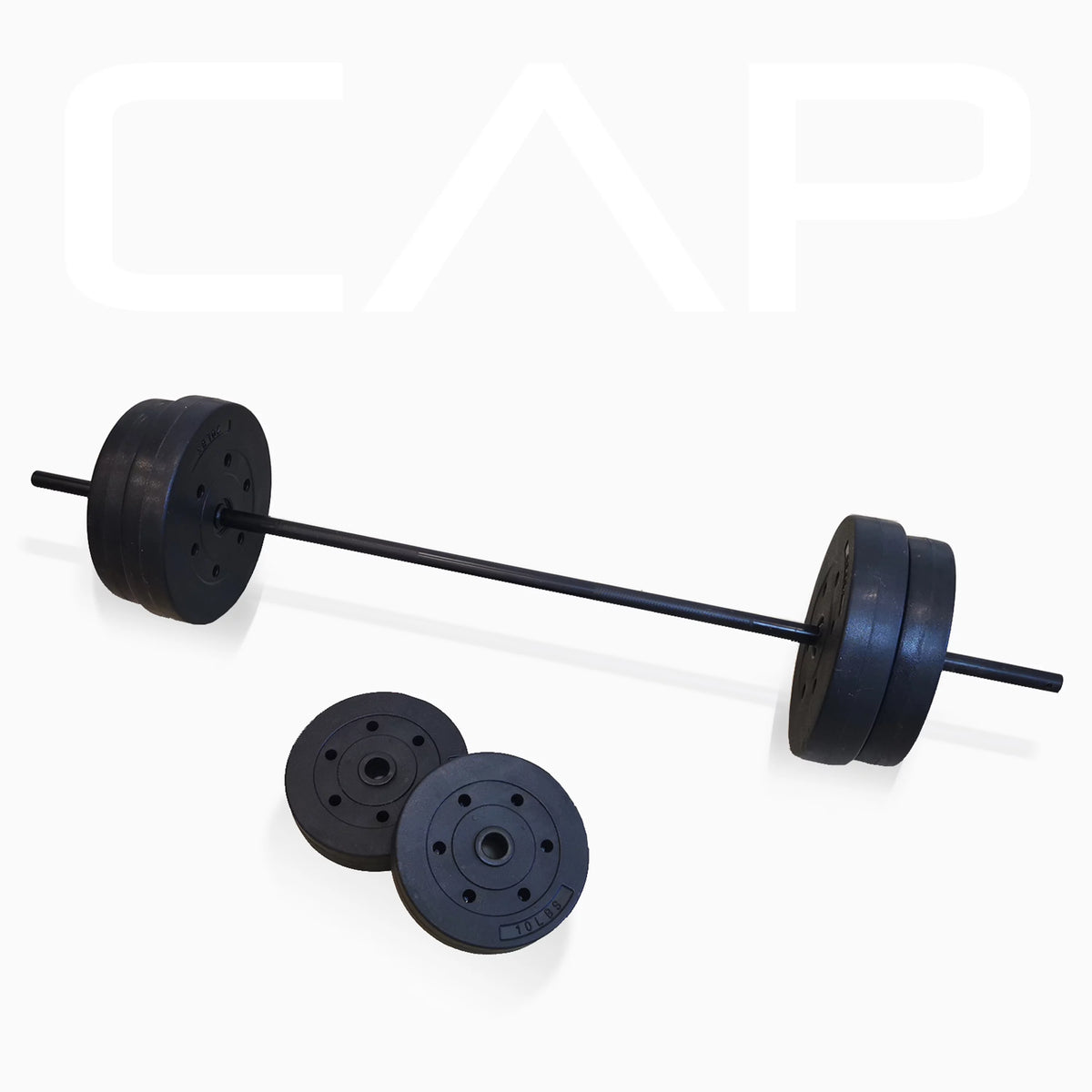 Adjustable Weight Bench with Rack and 90 lb Vinyl Weight Set D3529