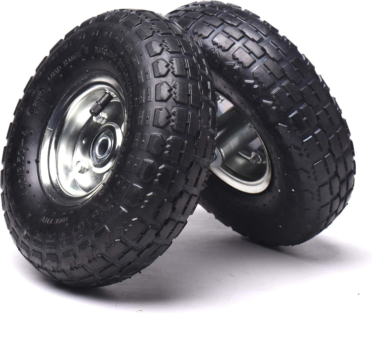 (4 Pack) 4.10/3.50-4 Replacement Tire and Wheel with 10 Inner Tube C6999