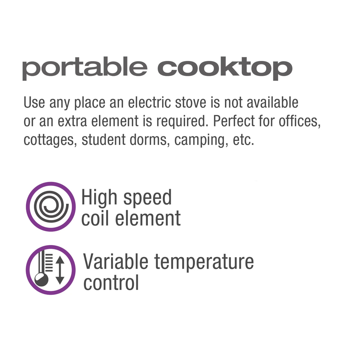 Portable Double Burner Cooktop W879