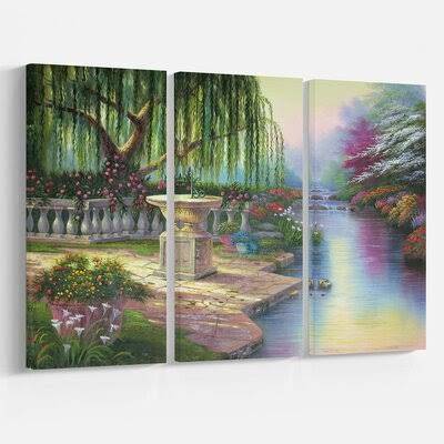 Oil Painting Print Multi-Piece Image on Wrapped Canvas X933451