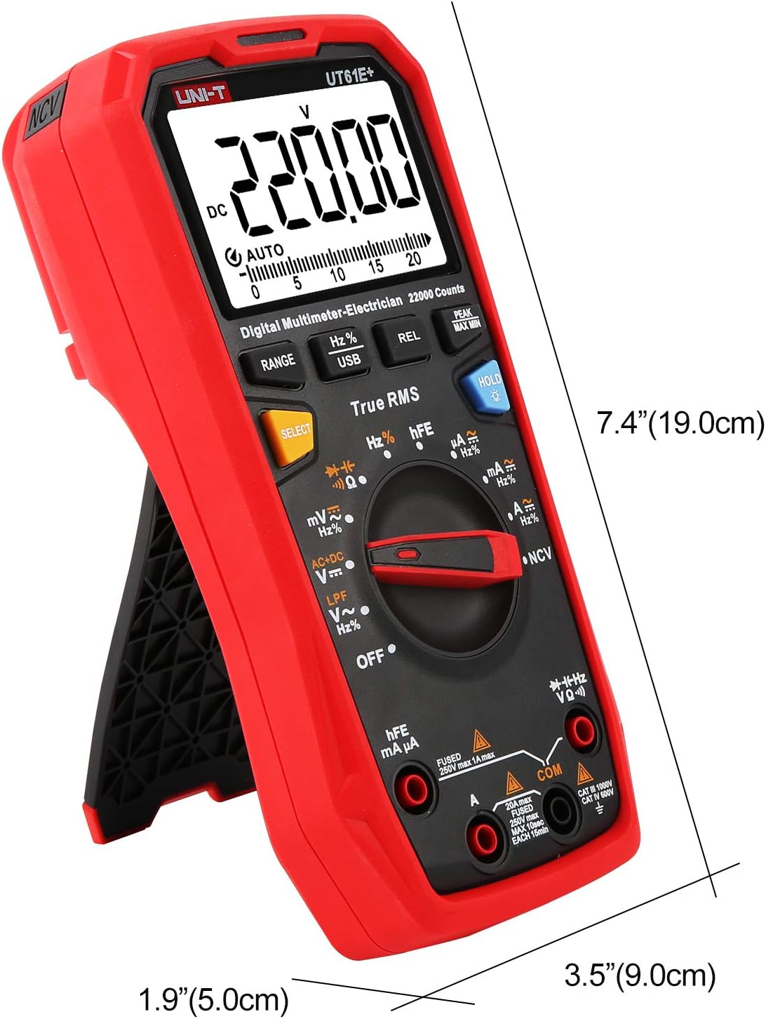 UT61E Plus Digital Multimeter 22000 Counts True RMS 1000V NCV J679219