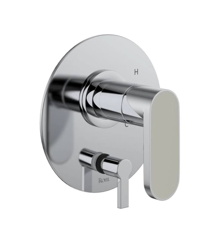 Matte Black Pressure Balance Trim with Diverter Lever Handle Y628