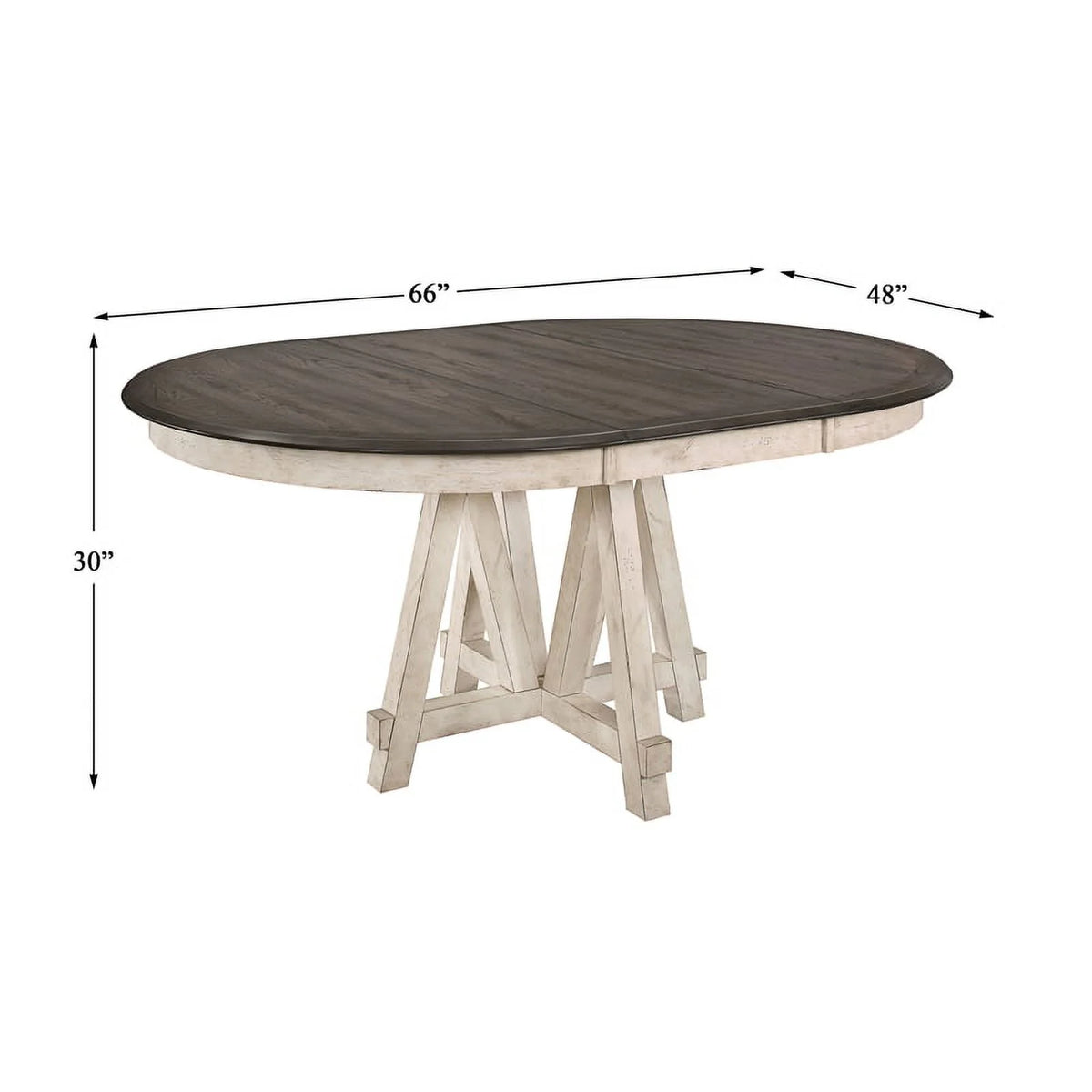 66" Round Farmhouse Wood Dining Table R193432