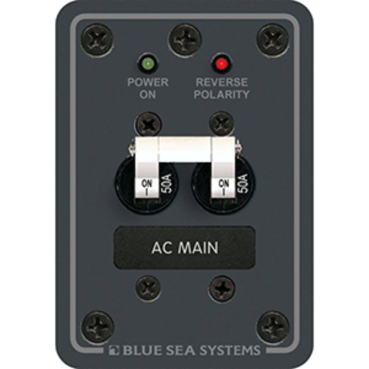 Blue Sea AC Main Only Circuit Breaker Panel White Switches L554576