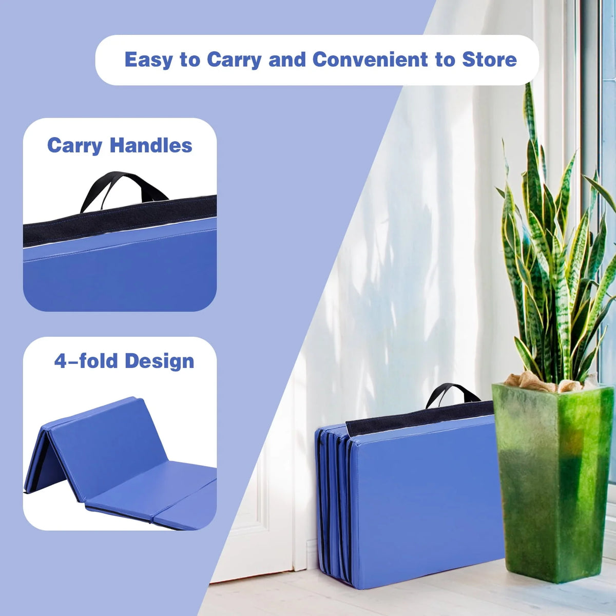 Blue Folding Exercise Mat I8751
