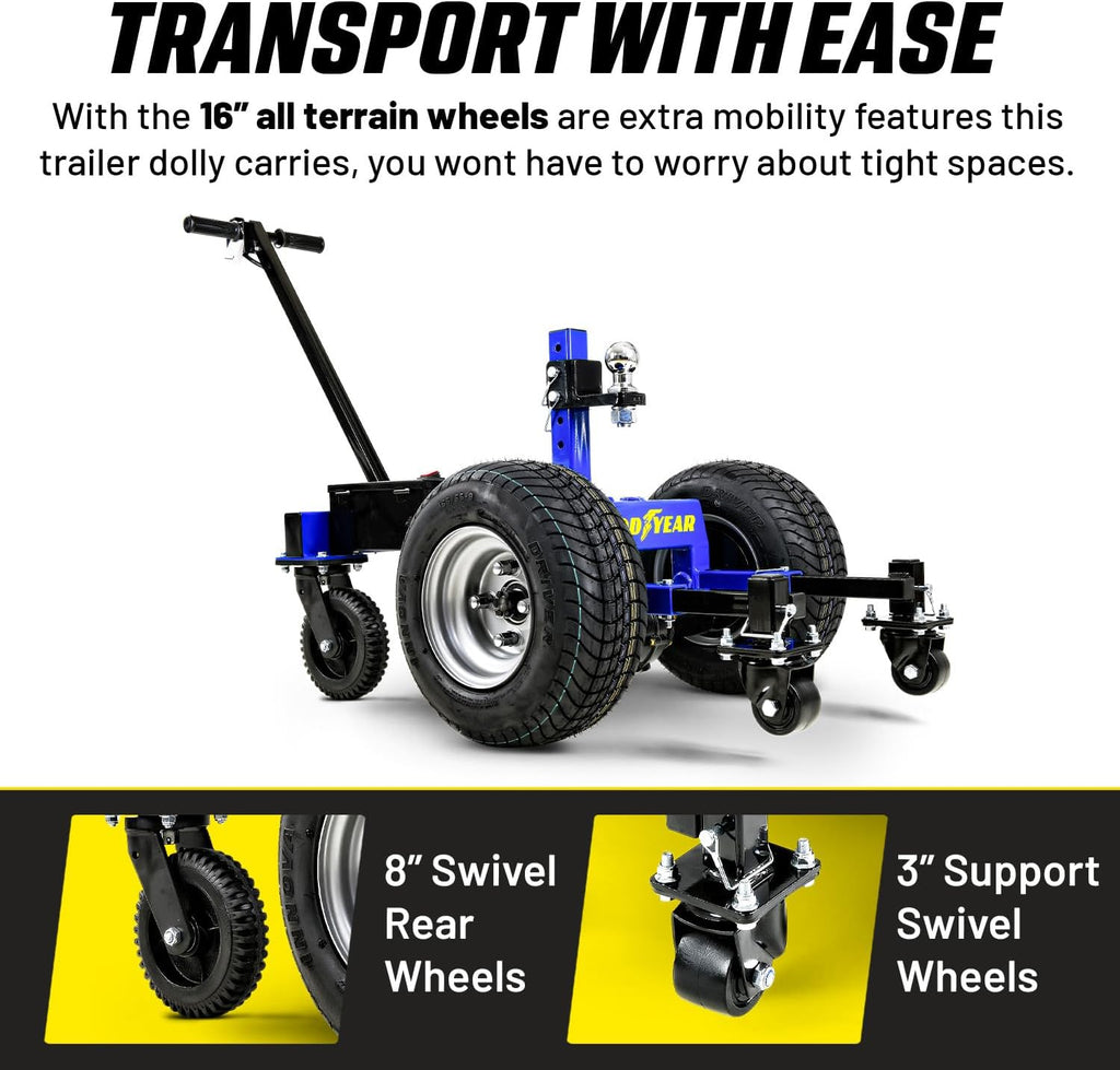 Electric Trailer Dolly 7500lbs Max Trailer Weight All-Terrain Wheels O5571