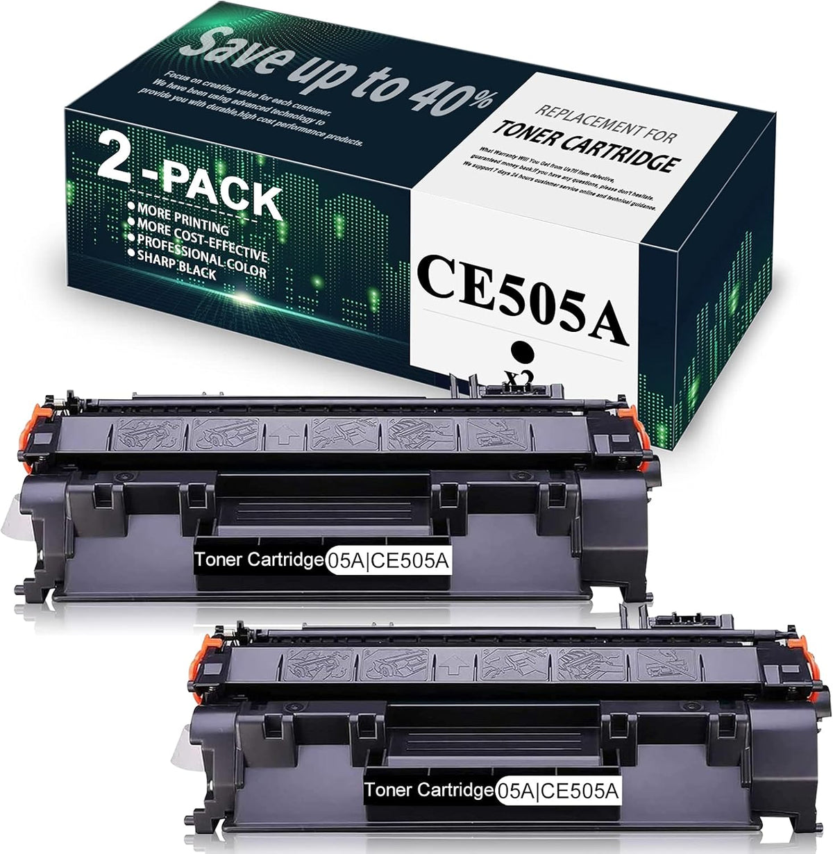 2 Pack Black Toner Cartridge E332290