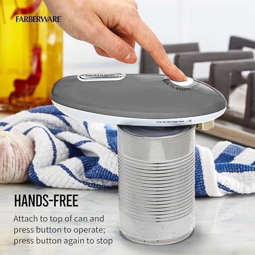 Compact Battery Operated Automatic Can Opener with Magnet, Aqua E291106