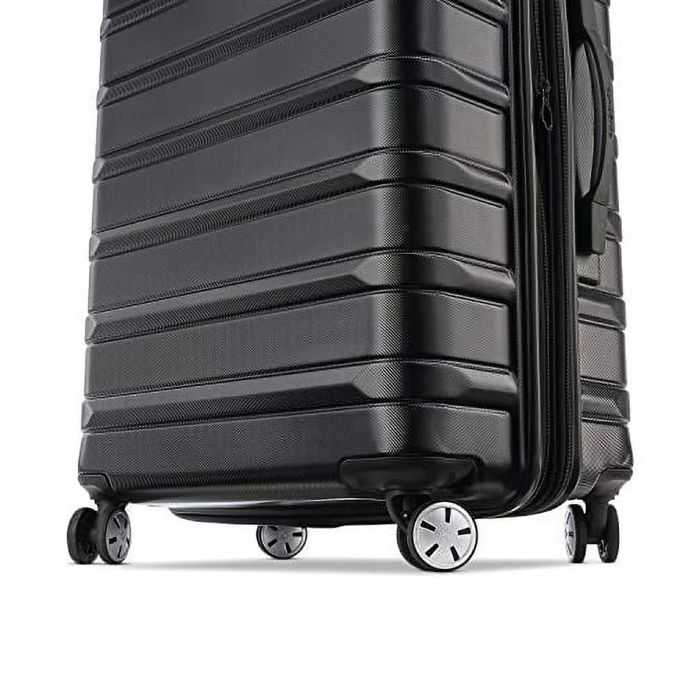 Midnight Black 3-Piece Hardside Expandable Luggage Set with Spinner Wheels L41334