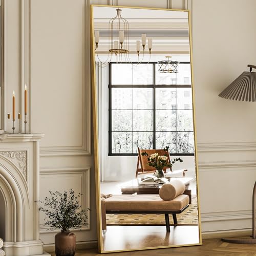 76"x34" Full Length Rectangle Mirror Black O414361