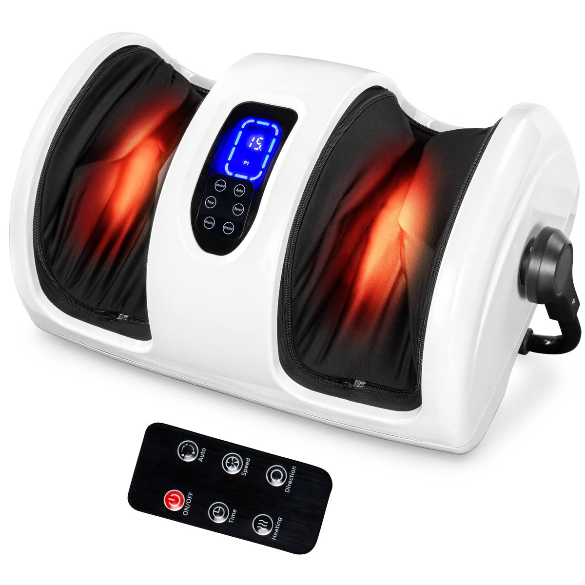 Foot Massager Machine with High-Intensity Rollers Pearl White A9402