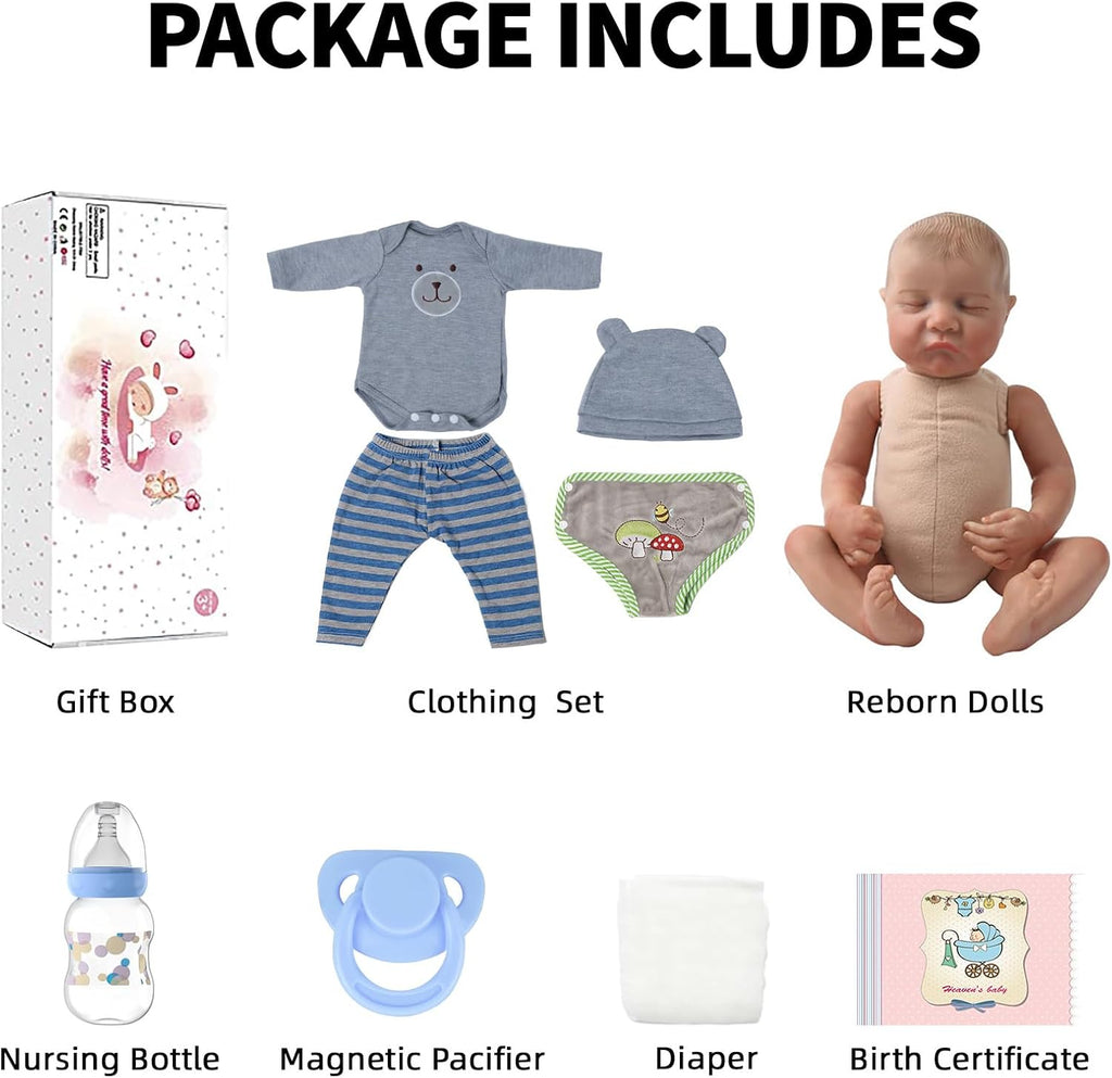 18-Inch Realistic Soft Cloth Body Poseable Baby Doll G880