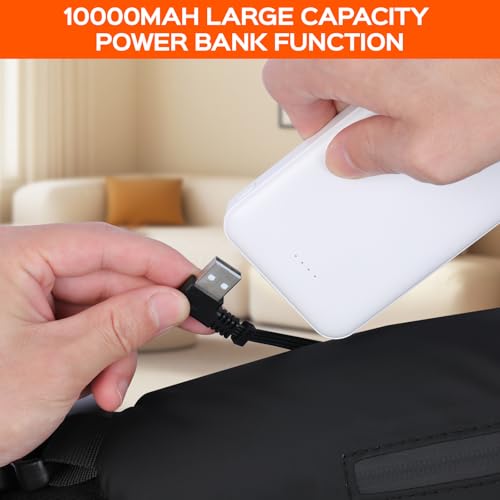 Heated Hand Warmer Pouch, PU Leather Electric Hand Muff, 10000mAh Rechargeable Power Bank Hand Warmer L198