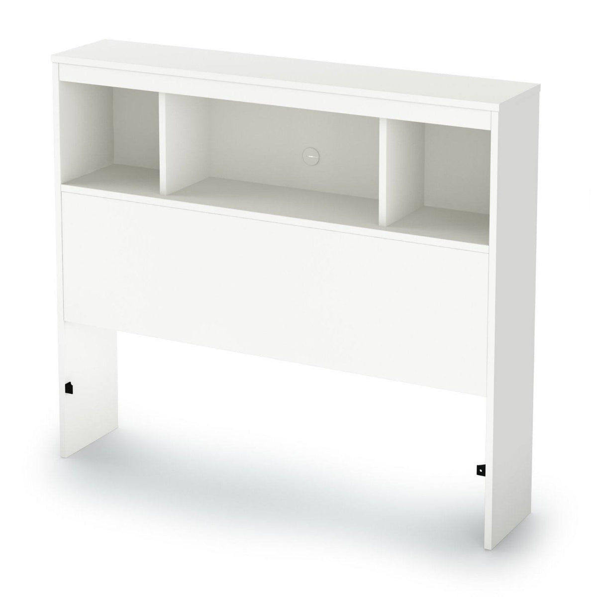 White Wood Twin Size Bookcase Headboard K117