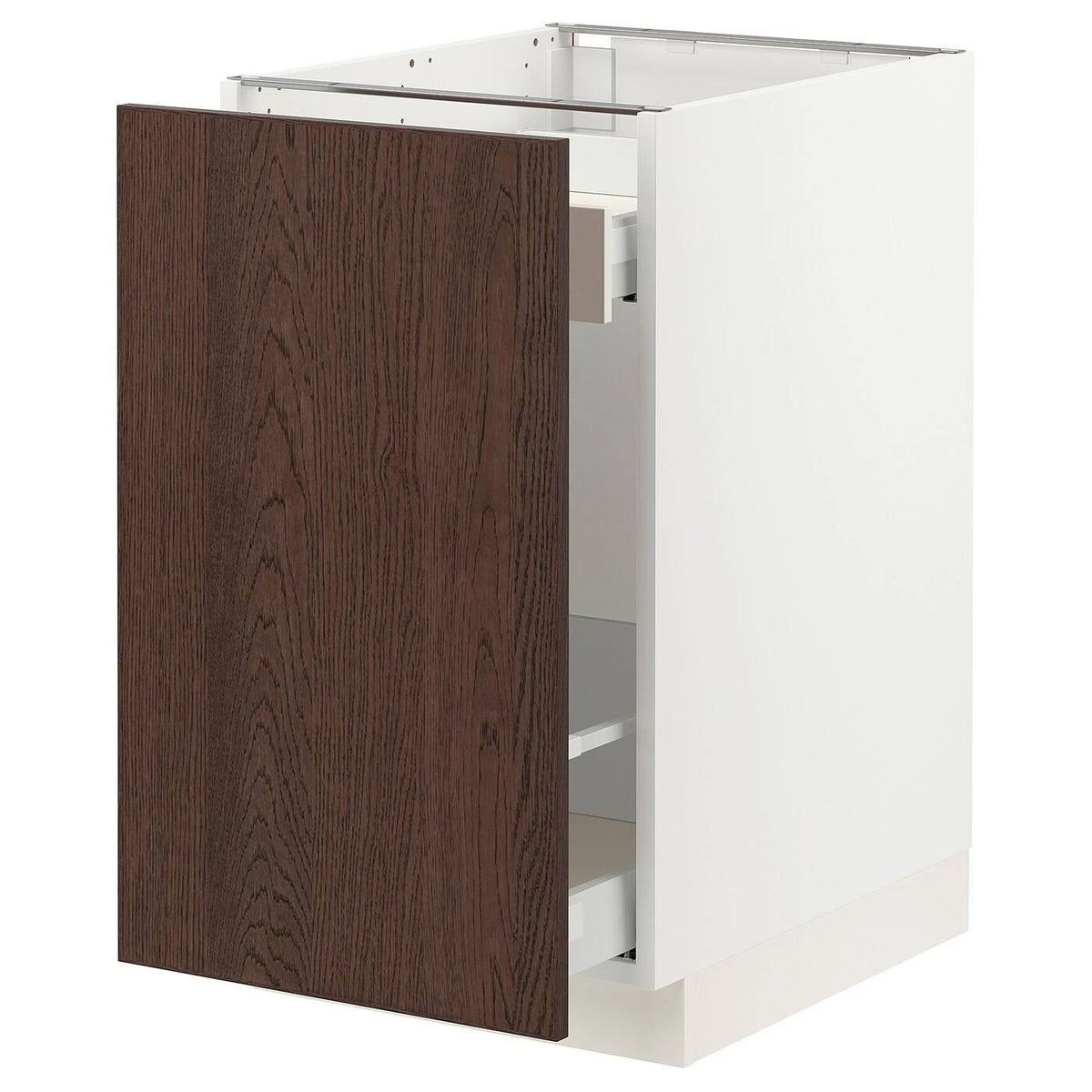 White Base Cabinet with Pull-Out Storage U389447