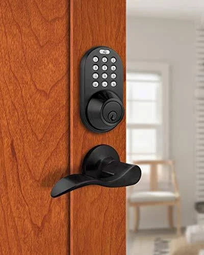 Oil Rubbed Bronze Electronic Touchpad Deadbolt Lever Combo J47714