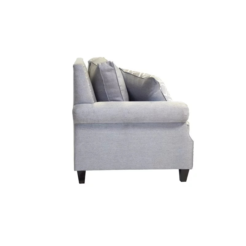 Gray 2-Piece Fabric Sofa Set X556