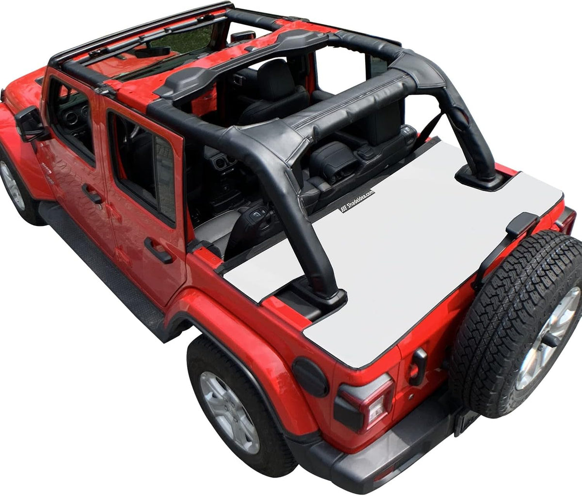 Black Vinyl Tonneau Cover for Jeep Wrangler JLU 4 Door Rear Trunk Cargo O5849