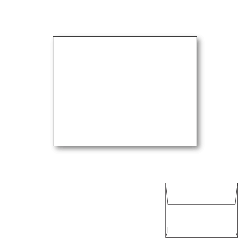 White Wove Announcement Envelopes, 5-1/2 inch x 8-1/8 inch, Carton of 1000 S2730