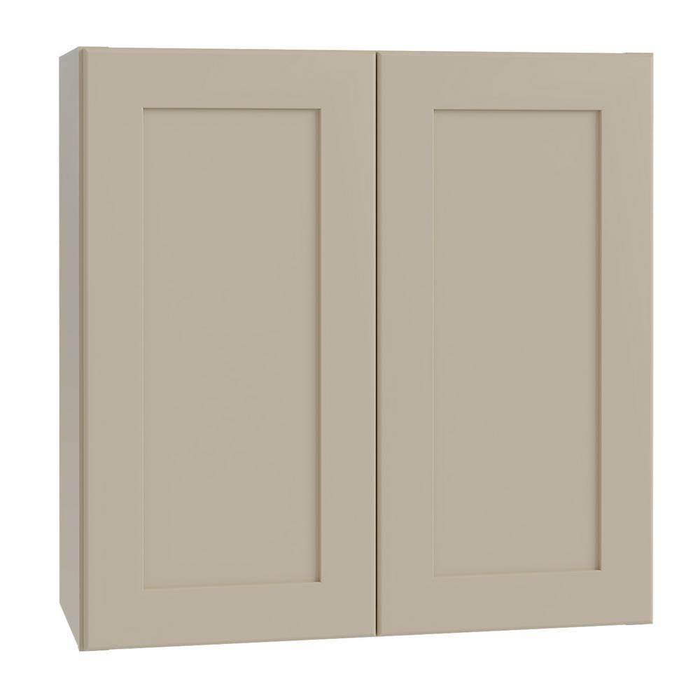 Cream Painted Shaker Plywood Wall Kitchen Cabinet Soft Close Doors 33 in. K743