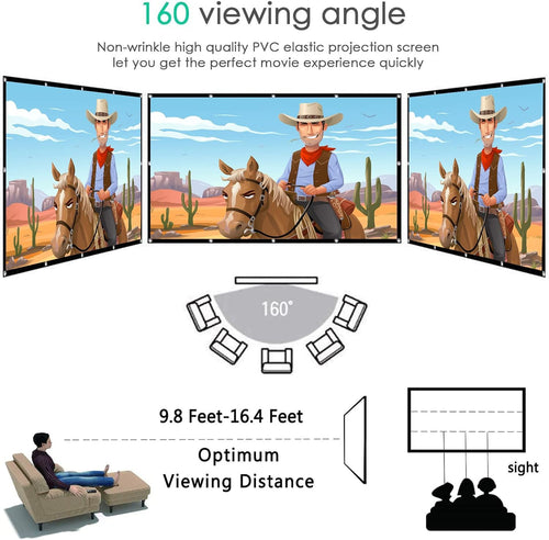 120 Inch Foldable Projector Screen with Stand I42736