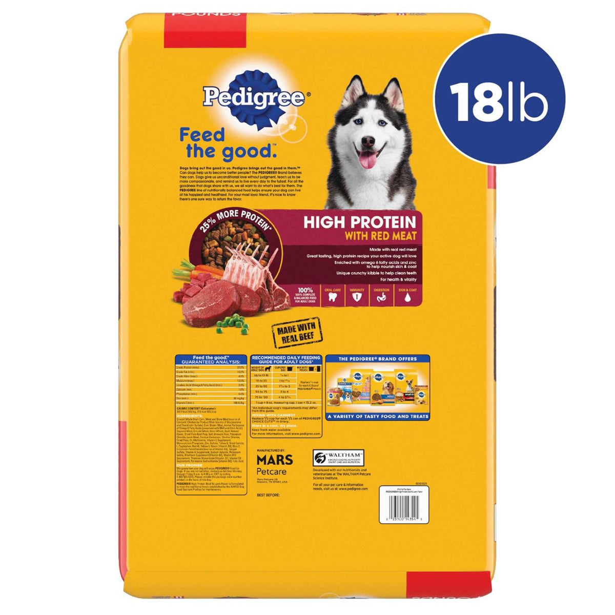 High Protein Adult Dry Dog Food Beef and Lamb W3977