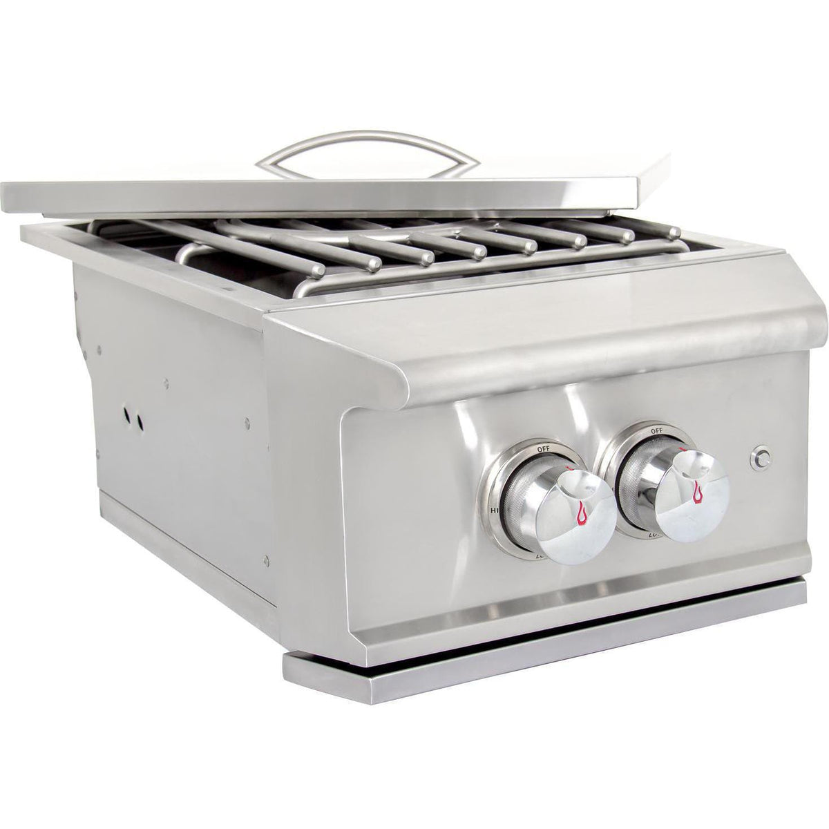 Built-In Liquid Propane Power Burner With Wok Ring, Stainless Steel Lid C298789