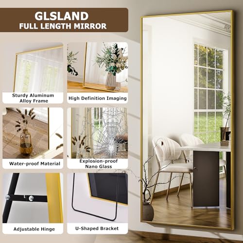 76"x34" Full Length Rectangle Mirror Black O414361