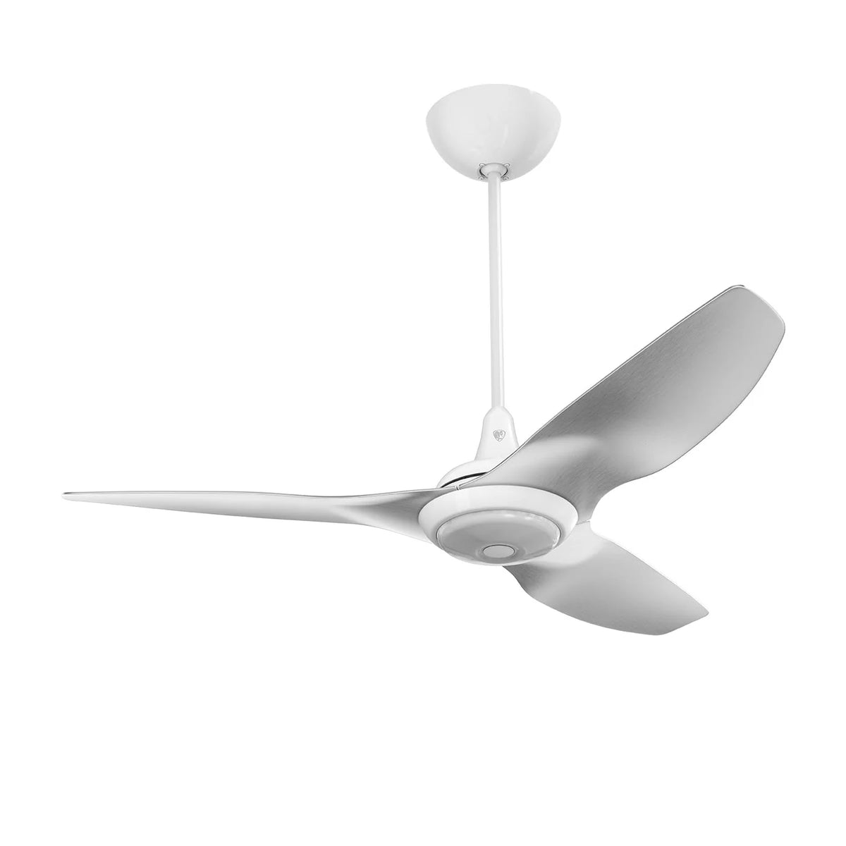 52 Ceiling Fan with Brushed Aluminum Blades and White Finish Y1729