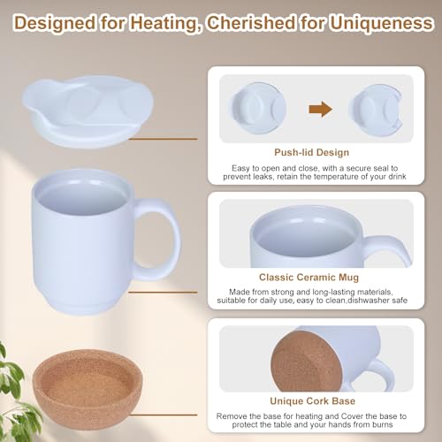 Black Electric Coffee Cup Warmer with Ceramic Mug G6843
