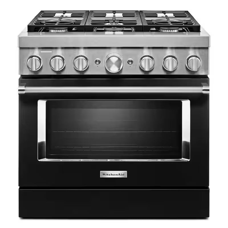 5.1 cu. ft. Dual Fuel 6-Burners Range in Imperial Black G989