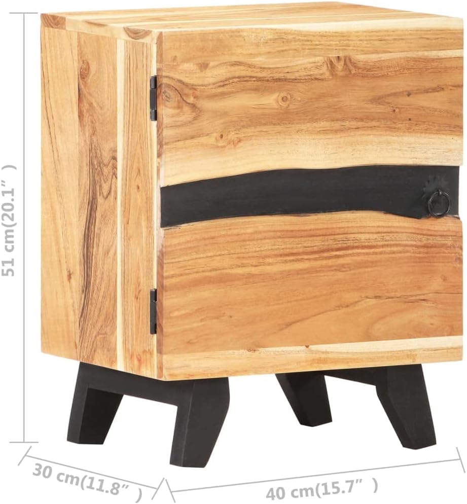 Solid Acacia Wood Corner Cabinet 15.7"x11.8"x20.1" V736