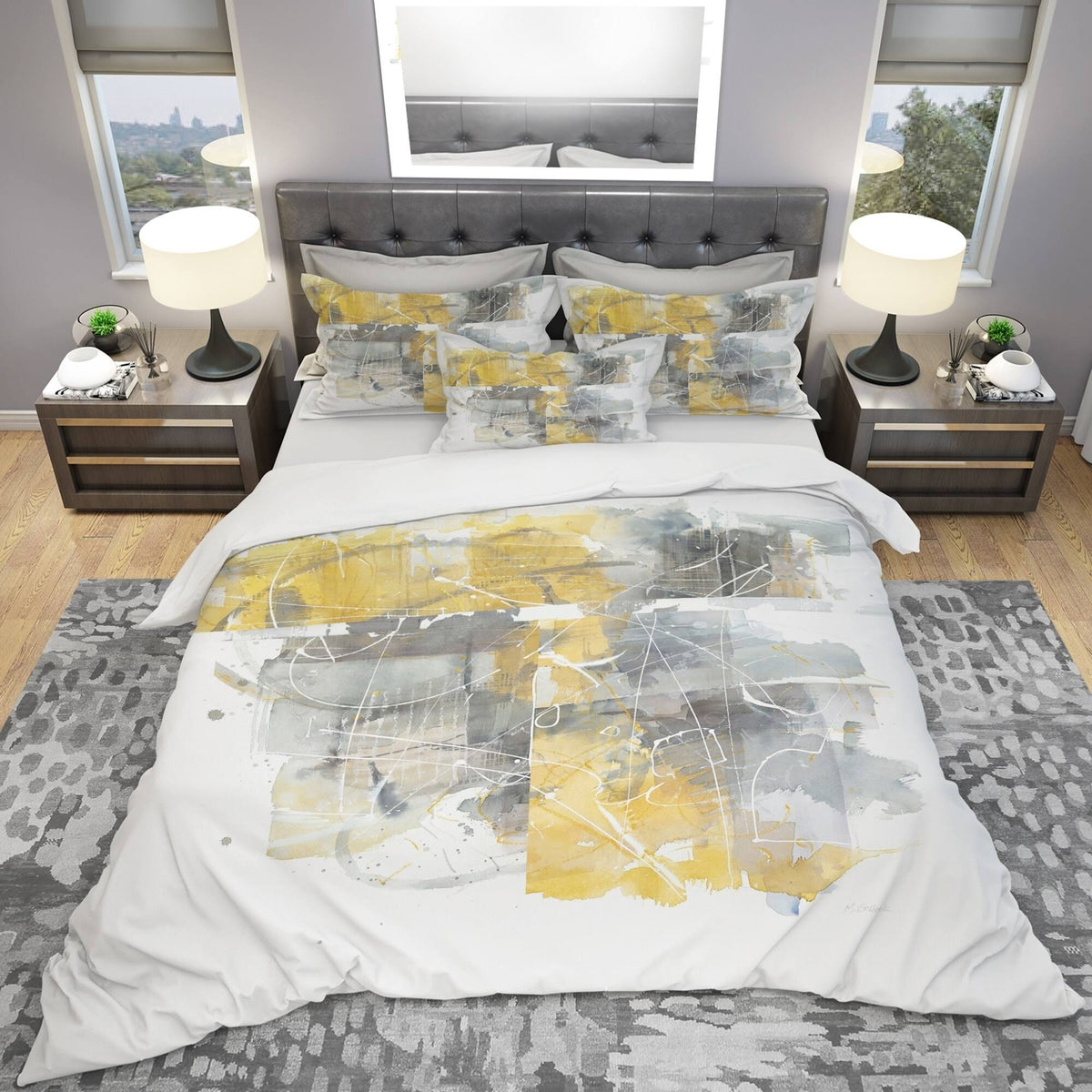 Geometric Bedding Set - Twin Duvet Cover and Sham R457