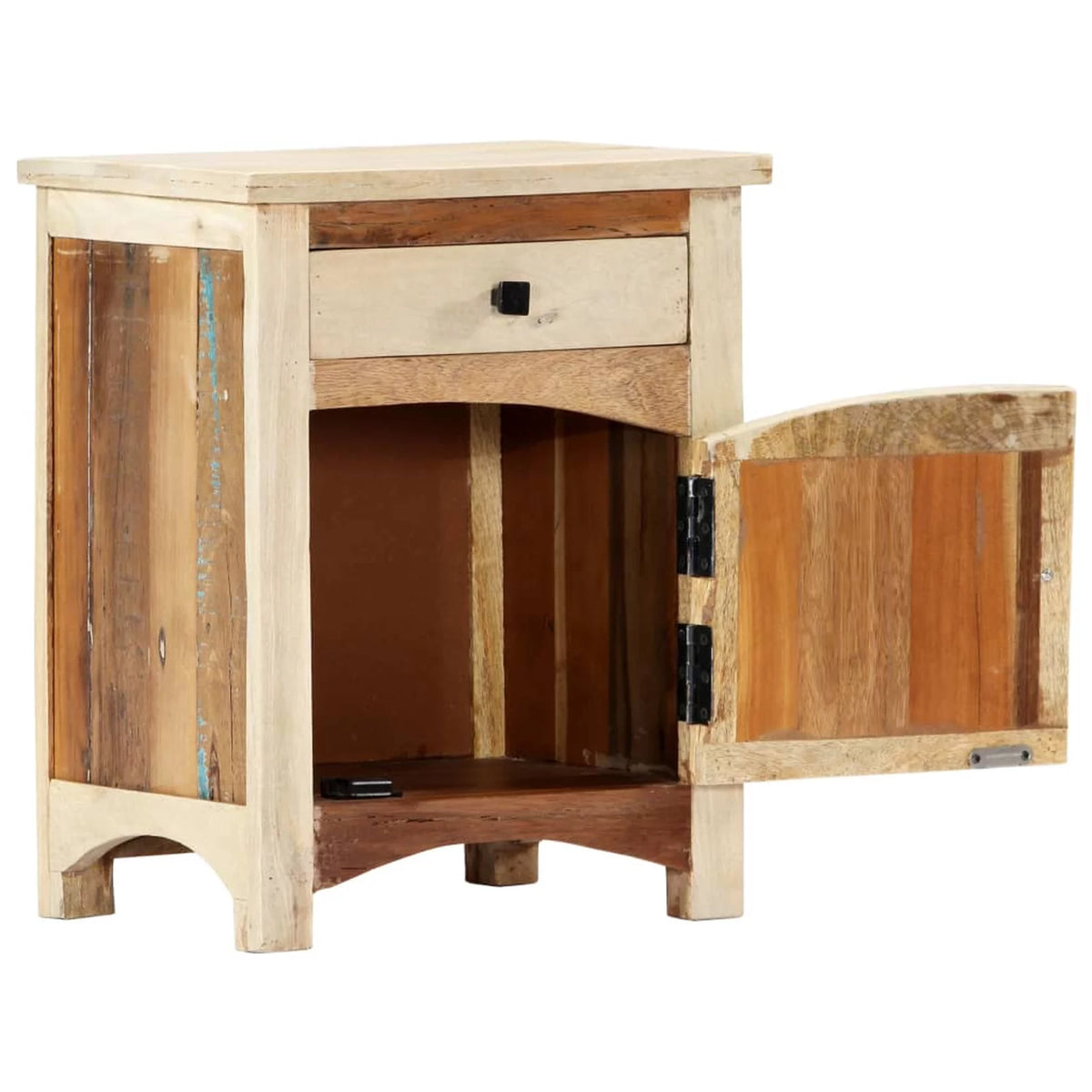 Bedside Cabinet Solid Reclaimed Wood G489