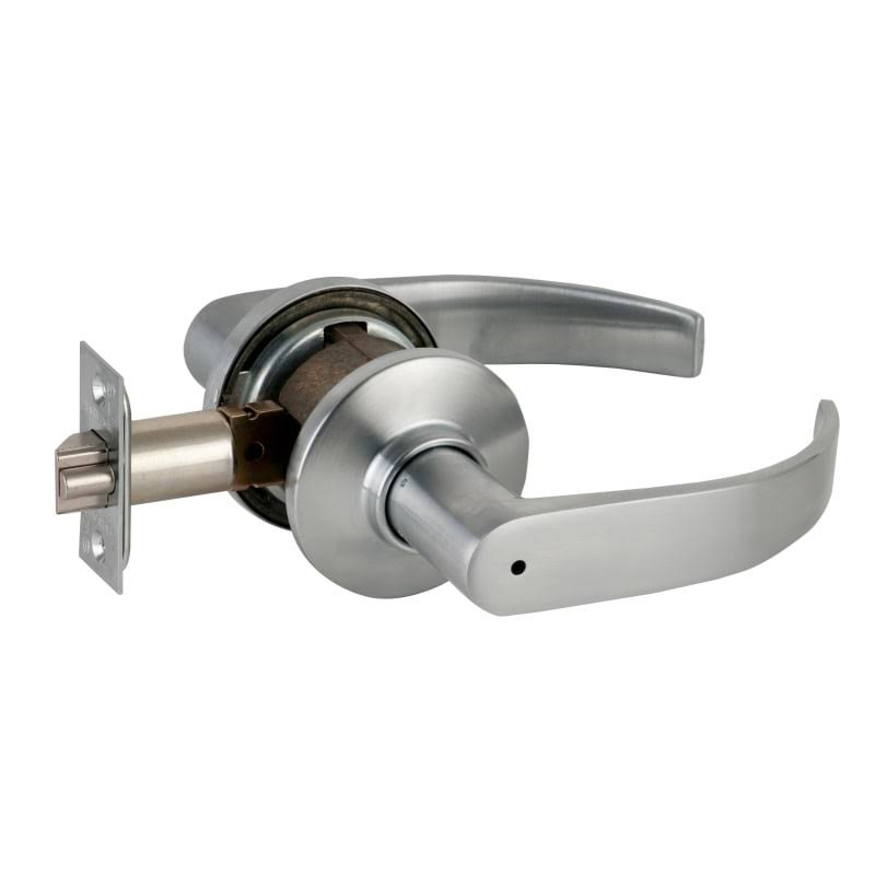 Satin Chrome Privacy Door Leverset Q995
