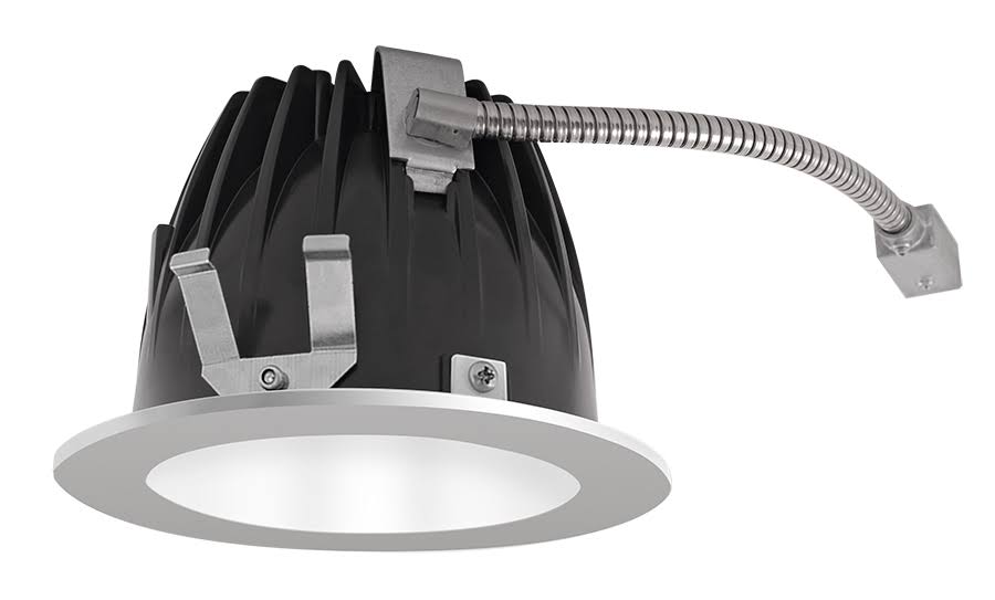 LED Trim Round 80Deg 40K 80CRI White Cone Silver Ring L615628