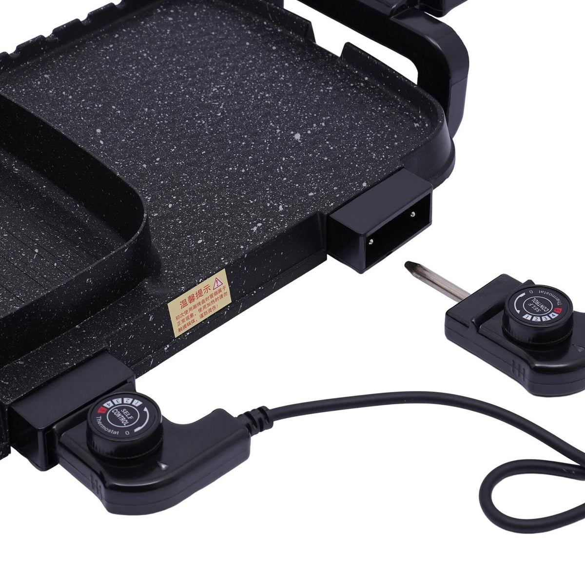 2 In 1 Electric Hotpot Pot with Grill Dual Indoor BBQ Black B259