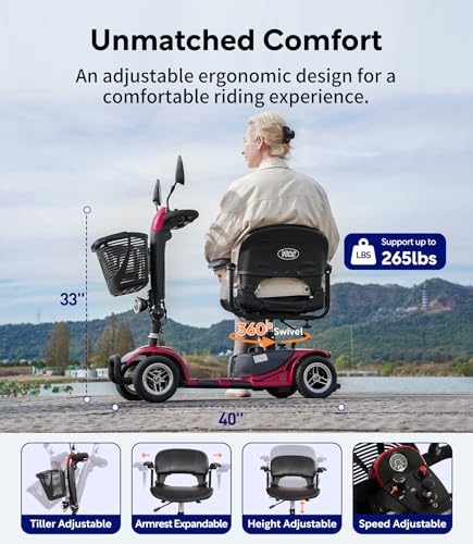 All Terrain 4 Wheel Electric Scooter with Seat Q722830