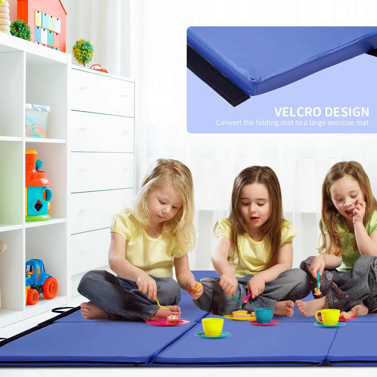 Blue Folding Exercise Mat I8751