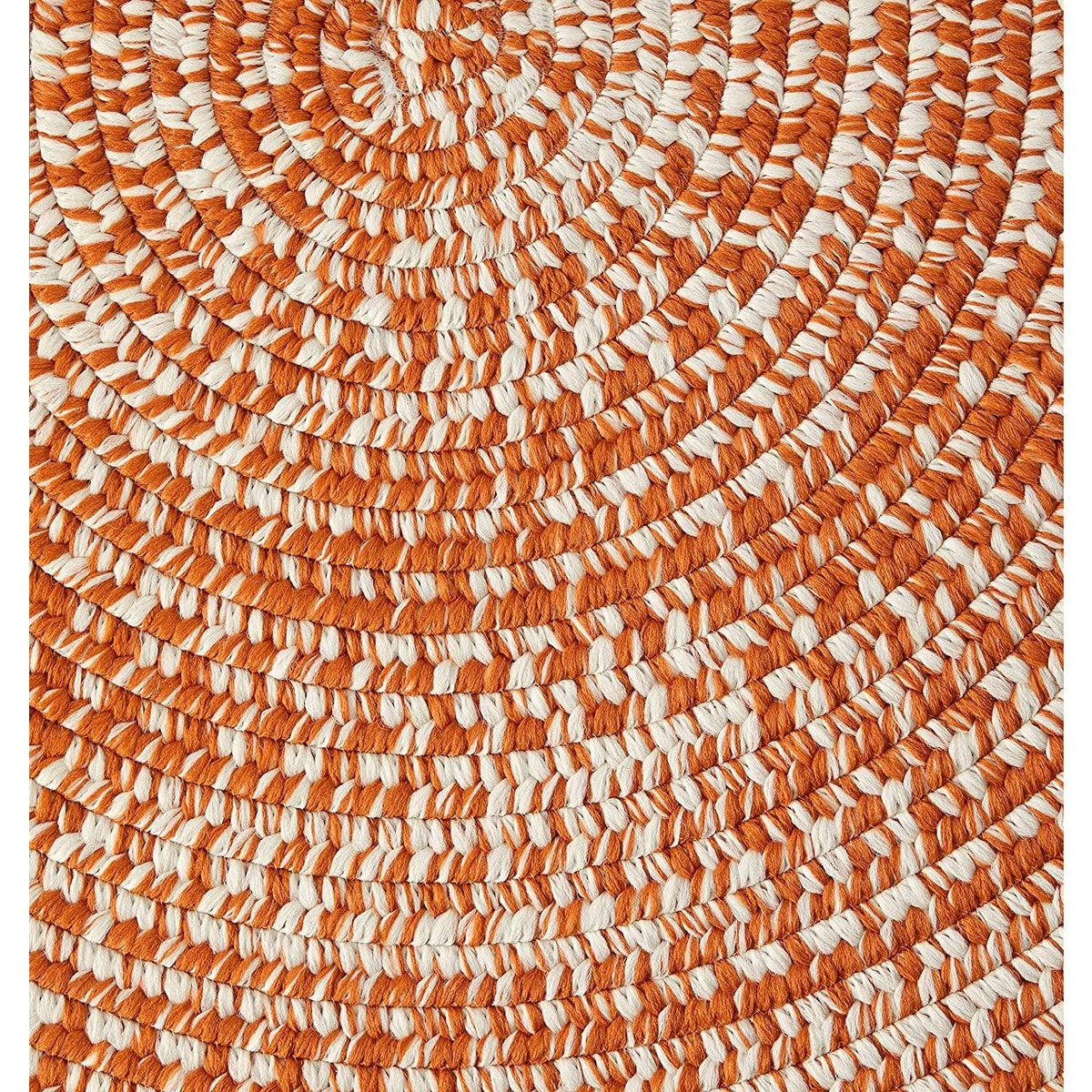 Rusted Orange Round Tweed Rug F363
