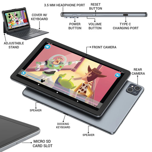 10" Android Tablet 128GB with Keyboard A366115