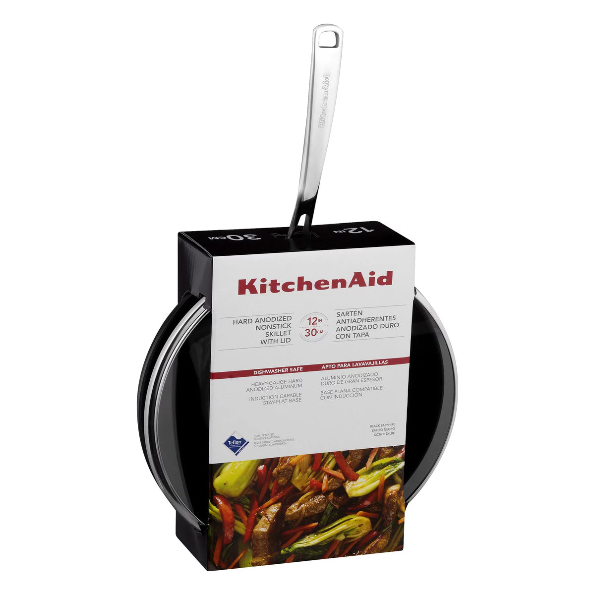 Hard Anodized Nonstick 12" Skillet with Glass Lid I753