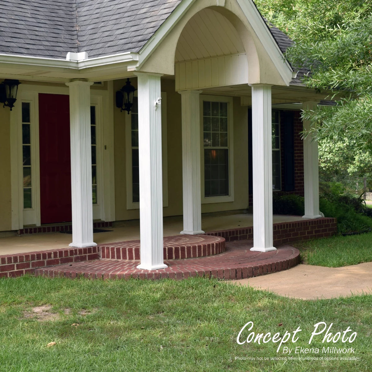Textured White Aluminum Column Q6511