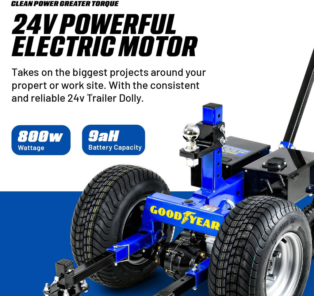 Electric Trailer Dolly 7500lbs Max Trailer Weight All-Terrain Wheels O5571