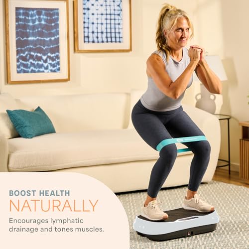 Mini Vibration Plate Exercise Machine with 2 Loop Bands & 4 Resistance Bands L7563